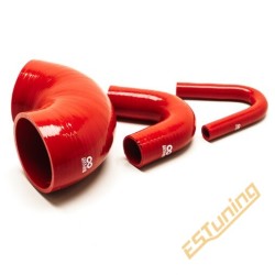 135° Silicone Elbow - Ø32 mm, Length 187x187 mm, Thick. 4 mm, Red