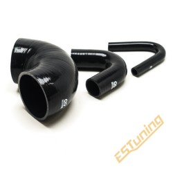 135° Silicone Elbow - Ø63 mm, Length 187x187 mm, Thick. 5 mm, Black