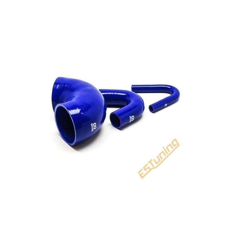 135° Silicone Elbow - Ø35 mm, Length 187x187 mm, Thick. 4 mm, Blue