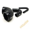 135° Silicone Elbow - Ø35 mm, Length 187x187 mm, Thick. 4 mm, Black
