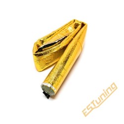 Ø10 mm Heat Protective Velcro Sleeve, Gold, 1 meter